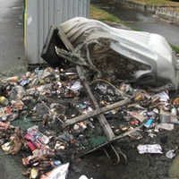 A szelektív kukának csak hűlt helye volt!