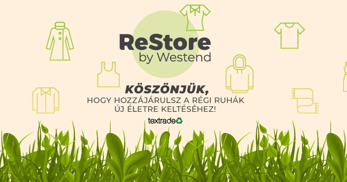 Westend használtruha-gyűjtő helyisége