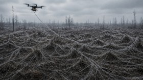 A háború új hulladéka: kilométernyi száloptikai kábel borítja Ukrajna csatatereit