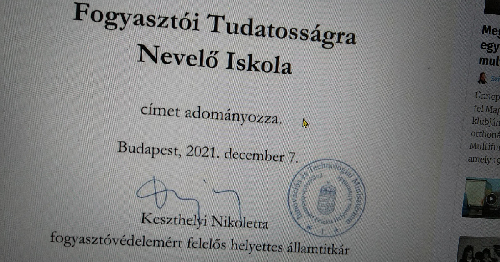 Fogyasztói Tudatosságra Nevelő Iskola lett a paksi szakképző iskola
