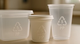 Műanyag tárolóedényeken látható PP 5 jelölés